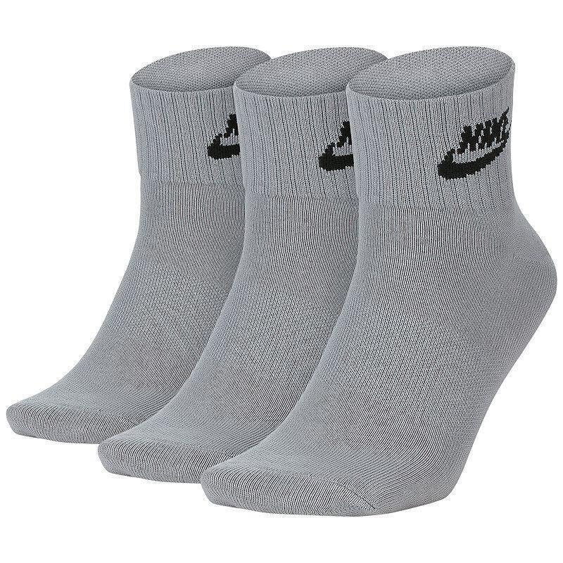 Mens Nike 3Pack Everyday Essential Ankle Socks Size 1