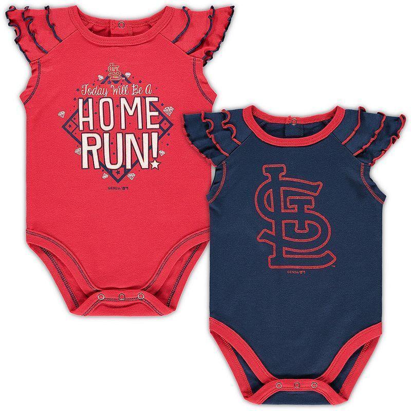 Newborn & Infant Red/Navy St. Louis Cardinals Shining All-Star 2-Pack Bodysuit Set, Infant ...
