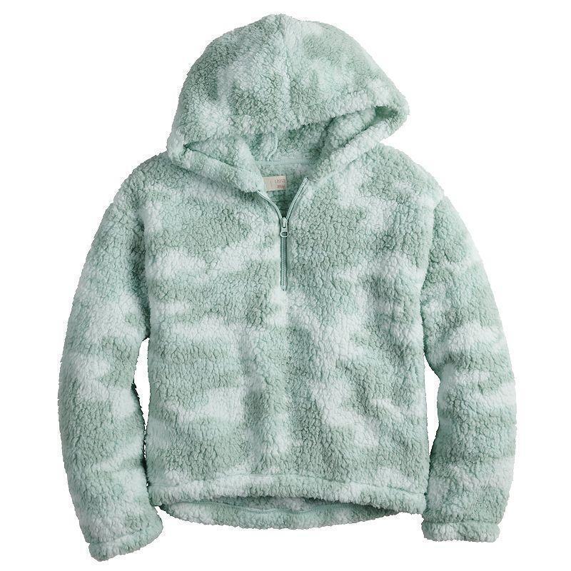 light blue sherpa hoodie