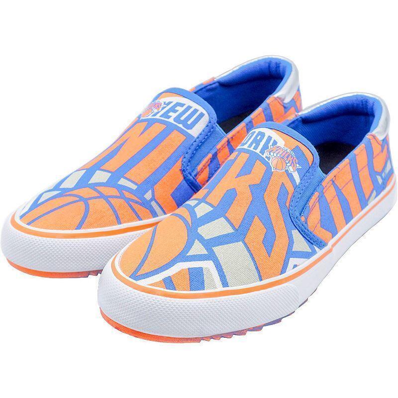 Men�s Blue New York Knicks SlipOn Canvas Shoes, Size 7.5