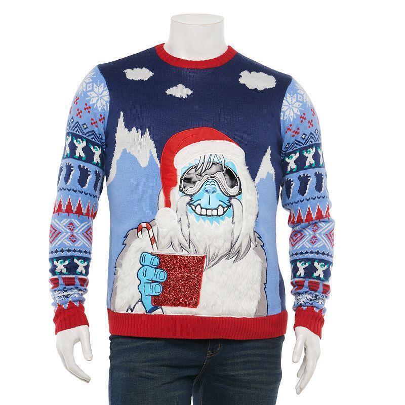 Big & Tall 33 Degrees Yeti Ugly Christmas Sweater, Men's