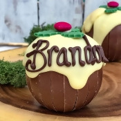 Personalised Chocolate Orange Christmas Pud Personalised Chocolate Orange Christmas Pud