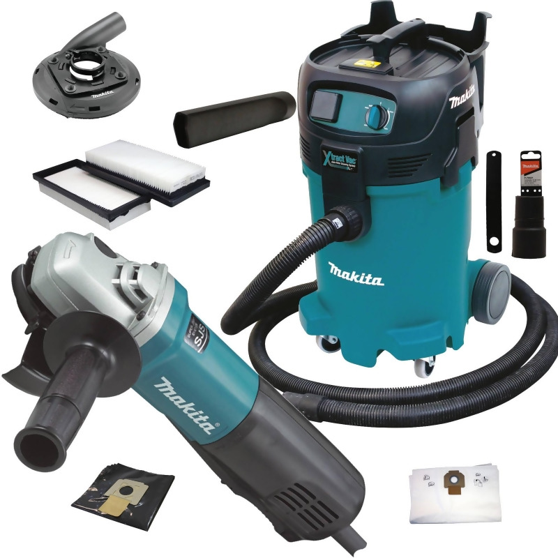 makita angle grinder vacuum attachment
