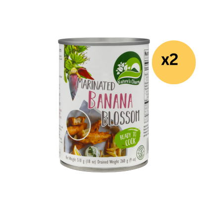 香蕉花蕾 （已調味） - 2罐 Marinated Banana Blossom (Ready to cook) - 2 cans 