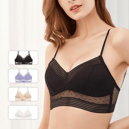 法式固定杯U型美背透氣無鋼圈內衣 S-XXL 無痕內衣 睡眠內衣 