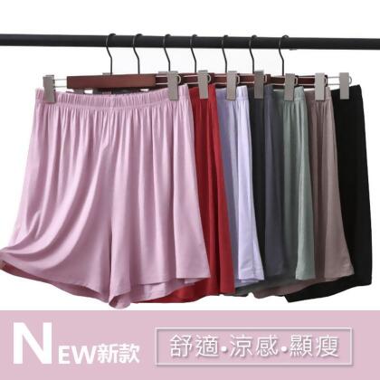 中大尺碼莫代爾鬆緊腰高彈涼感舒適寬鬆短褲 M-5XL 冰絲短褲(2 入) 