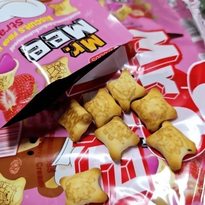 【Mr.Mee】小蜜熊夾心餅乾隨手包(12包/袋) 牛奶／巧克力／草莓(24 包) 