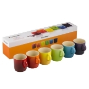 Le Creuset - Set Of 6 Rainbow Espresso Mugs Le Creuset - Set Of 6 Rainbow Espresso Mugs