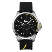 Lacoste - Men's Black Analogue Silicone Strap Watch Lacoste - Men's Black Analogue Silicone Strap Watch