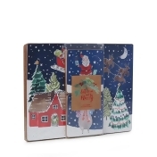 Debenhams - 4 Pack Multicoloured Santa Print Christmas Placemats And Coasters Debenhams - 4 Pack Multicoloured Santa Print Christmas Placemats And Coasters