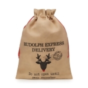Debenhams - Brown Reindeer Hessian Sack Debenhams - Brown Reindeer Hessian Sack