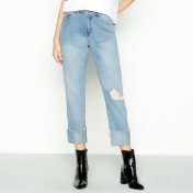 Noisy may - Mid Blue Distressed Mid Wash 'Taylor' Straight Ankle Grazer Jeans Noisy may - Mid Blue Distressed Mid Wash 'Taylor' Straight Ankle Grazer Jeans