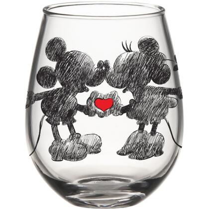 Mickey And Minnie 20 Ounce Stemless Wine Glass 