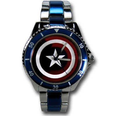 Captain America Shield Stainless Steel Watch 