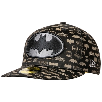 Batman New Era Laser Etched All Over Logos 59Fifty Hat 