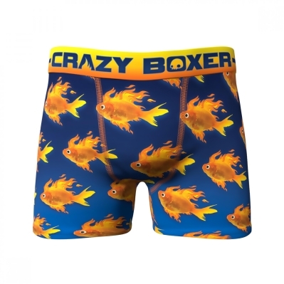 Gold Fish All Over Print Men's Underwear Boxer Briefs 