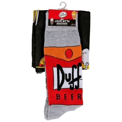 The Simpsons Duff Beer Crew Sock and Face Mask Combo 