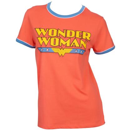 Wonder Woman Classic Logo Ringer T-Shirt 
