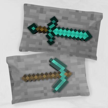 Minecraft Diamond Life Crafted Items Pillowcase 