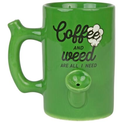 Coffee and Weed Is All I Need Novelty 10oz Ceramic Mug 