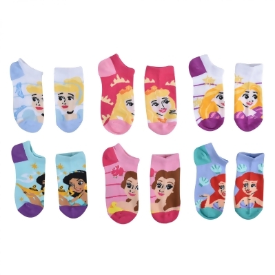 Disney Princesses Girl's Variety Crew Socks 6-Pair Pack 