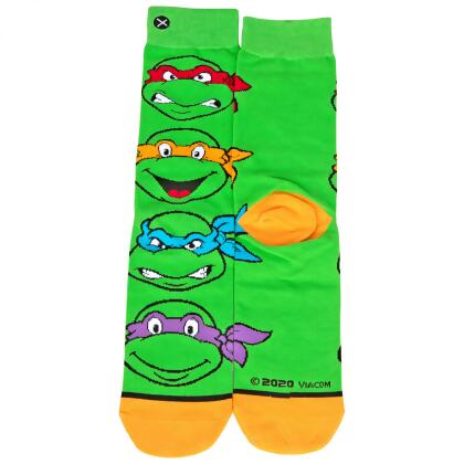 Teenage Mutant Ninja Turtles The Turtle Boys Faces Crew Socks 