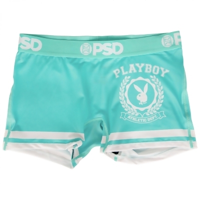 Playboy Varsity Style Microfiber Blend Women's PSD Boy Shorts Underwear 