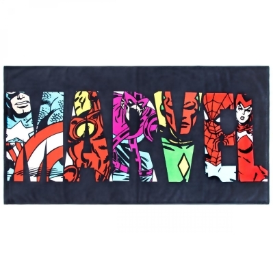 Marvel Bright Character Logo Oversized Beach Towel 
