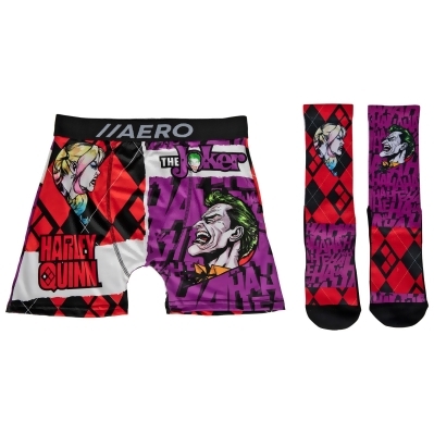 Joker Vs Harley Quinn Aero Boxer Briefs Underwear and Sock Set 