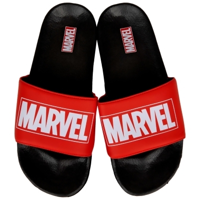 Marvel Comics Title Logo Men's Slide Sandals 