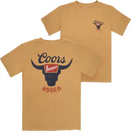 Coors Banquet Rodeo Logo Distressed Front and Back Print T-Shirt 