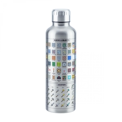 Minecraft Blocks and Items Stainless Steel 17oz Water Bottle 