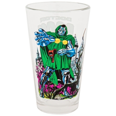 Dr. Doom Comic Art Pint Glass 