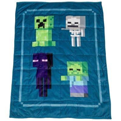 Minecraft Mob Chart Weighted Blanket 