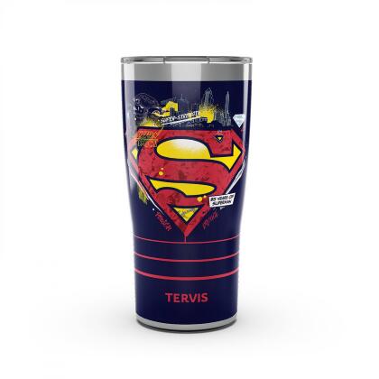 Superman 18 oz. Stainless Steel Travel Mug with Handle