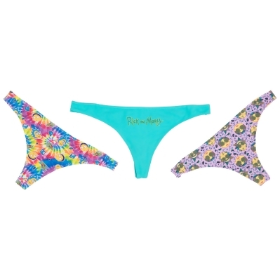 Rick and Morty Trippy 3-Pack Thong Set 