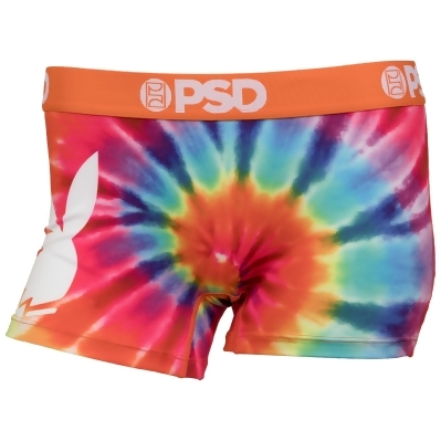 Playboy Classic Tie-Dye Rainbow PSD Boy Shorts Underwear 
