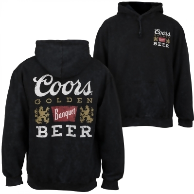 Coors Golden Banquet Mineral Wash Front-Back Print Pull-Over Hoodie 