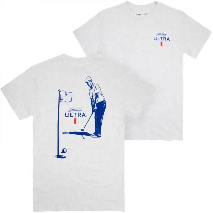 Michelob Ultra Golfing Front and Back Print T-Shirt 