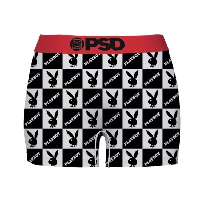 Playboy Checkers PSD Boy Shorts Underwear 