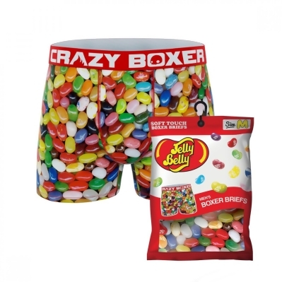 Crazy Boxers Jelly Belly Beans Boxer Briefs in Candy Bag 