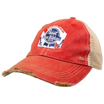 Pabst Blue Ribbon PBR Red Trucker Hat 