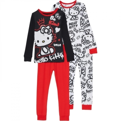 Hello Kitty Kindness Girl's 4-Piece Pajama Set 