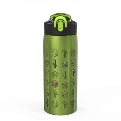 Minecraft Symbols 19oz Stainless Steel Double Walled Water Bottle 
