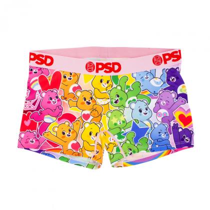 Care Bears Rainbow Stickers PSD Boy Shorts Underwear 