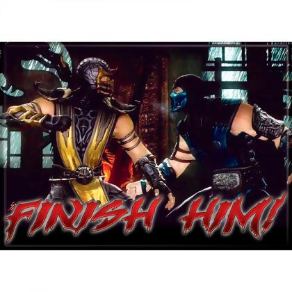 Mortal Kombat Scorpion and Sub Zero Finish Him Magnet 