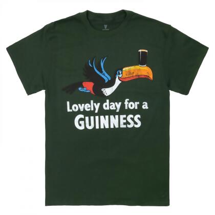 Guinness Lovely Day Toucan Hunter Green T-Shirt 