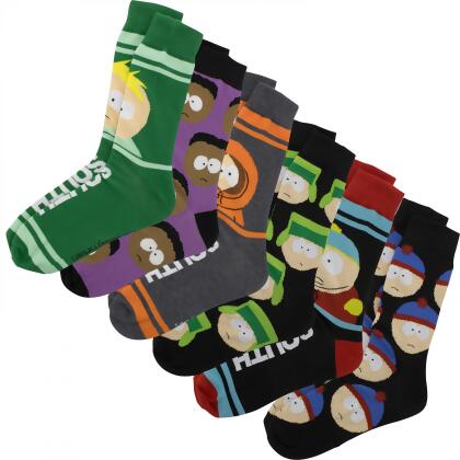 South Park Character 6-Pack Crew Socks 