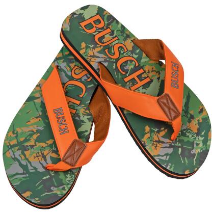Busch Hunter Orange Text Logo Tree Camo Men's Flip Flop Sandals alternate image
