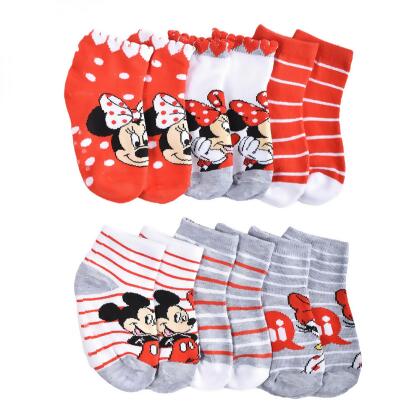 Disney Minnie Mouse and Daisy Duck Baby Girl Crew Socks 6-Pack alternate image